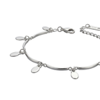 Elegant Silver Drop Charm Bracelet – Minimalist Luxury Design