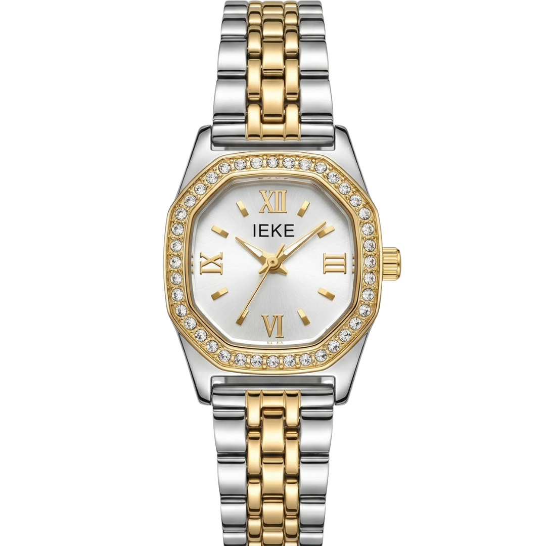 IEKE Premium Two-Tone Watch – Gold & Silver Elegant Style