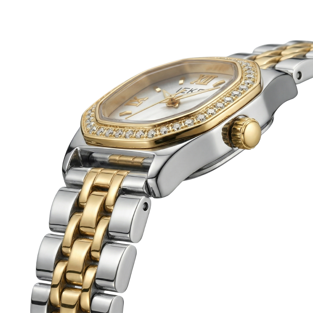 IEKE Premium Two-Tone Watch – Gold & Silver Elegant Style