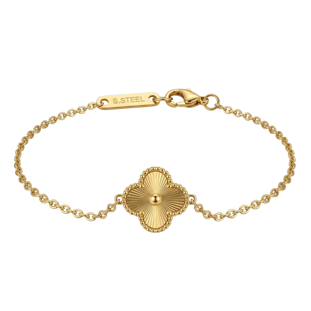 Classic Flower Bracelet – Timeless Gold Finish