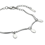 Elegant Silver Drop Charm Bracelet – Minimalist Luxury Design