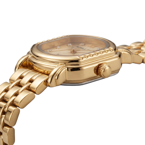 Bubble Time Gold Women’s Watch – Luxury Crystal Studded Design