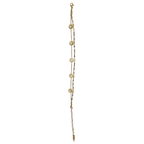Crystal Charm Bracelet – Gold Double Chain Elegance