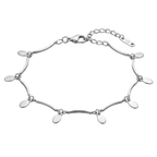 Elegant Silver Drop Charm Bracelet – Minimalist Luxury Design