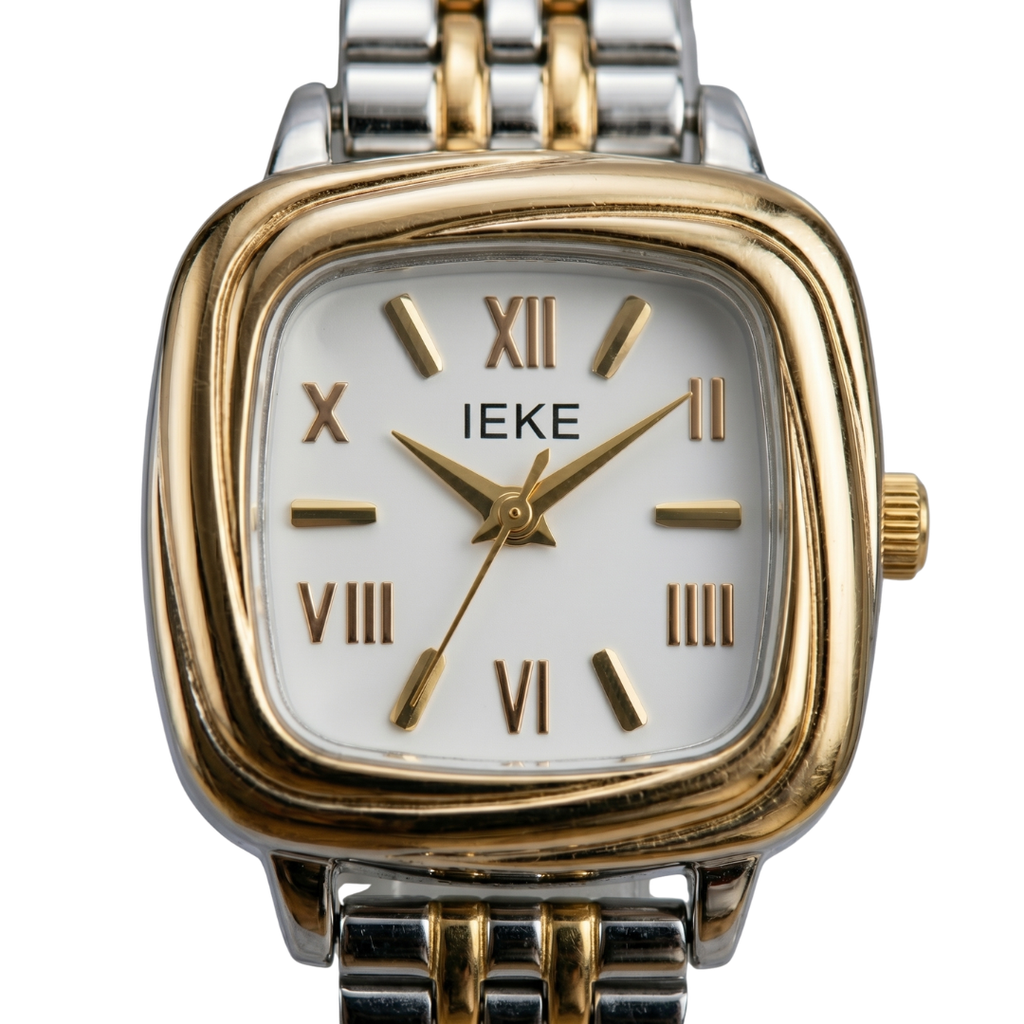 IEKE Elegant Gold & Silver Watch for Women – Premium Dial
