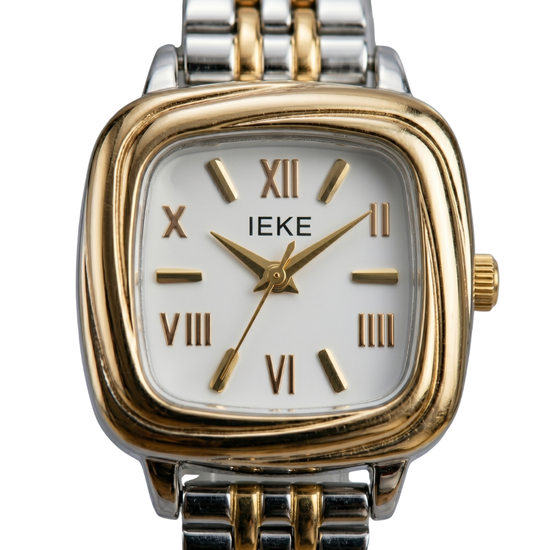 IEKE Elegant Gold & Silver Watch for Women – Premium Dial