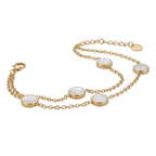 Luxury Gold Double Layer Mother of Pearl Bracelet – Elegant Minimal Style