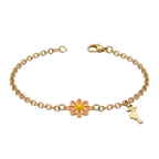 Flower & Bird Charm Bracelet – Delicate Elegance