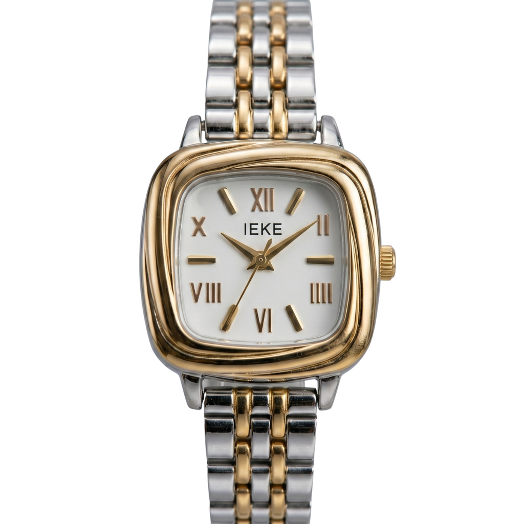 IEKE Elegant Gold & Silver Watch for Women – Premium Dial