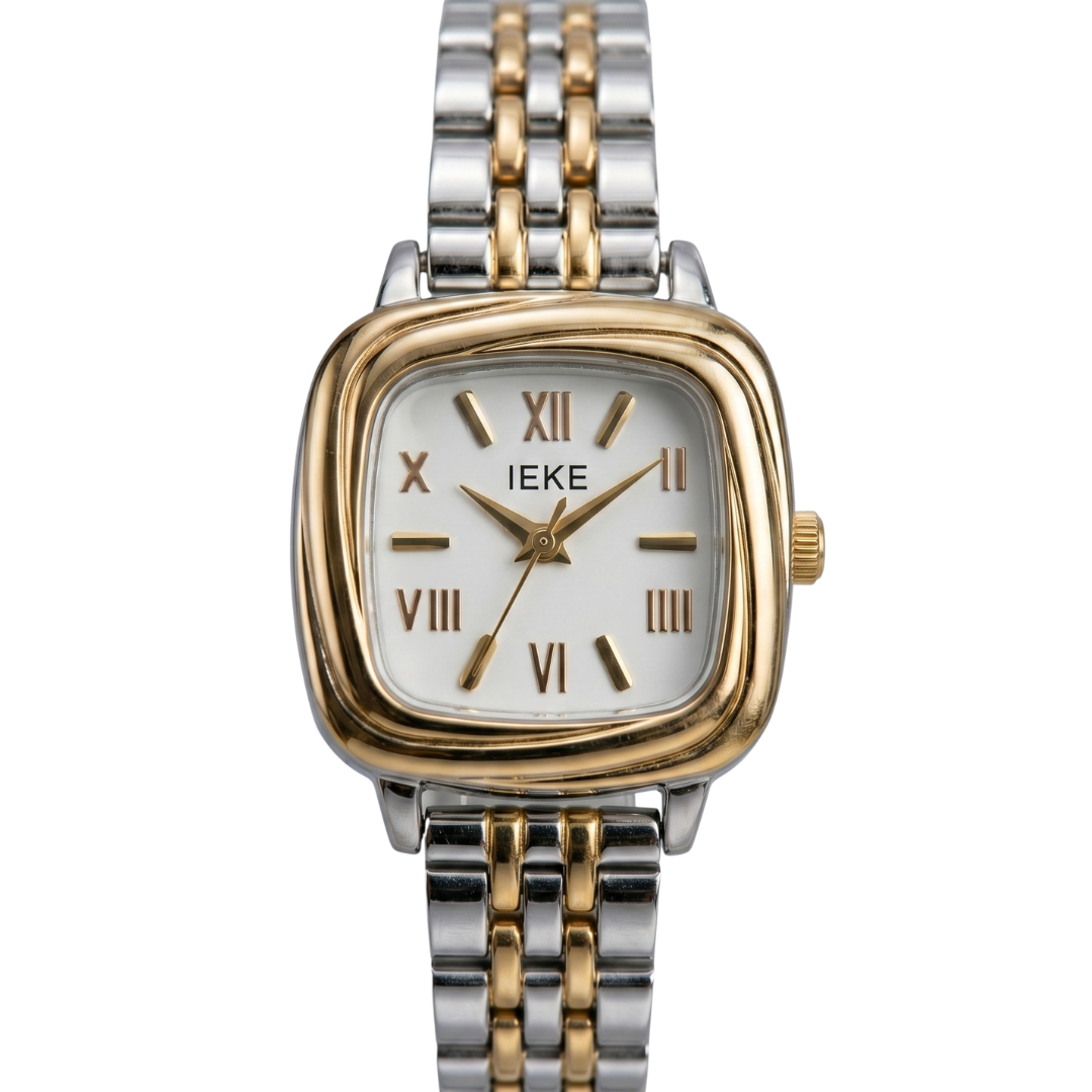 IEKE Elegant Gold & Silver Watch for Women – Premium Dial