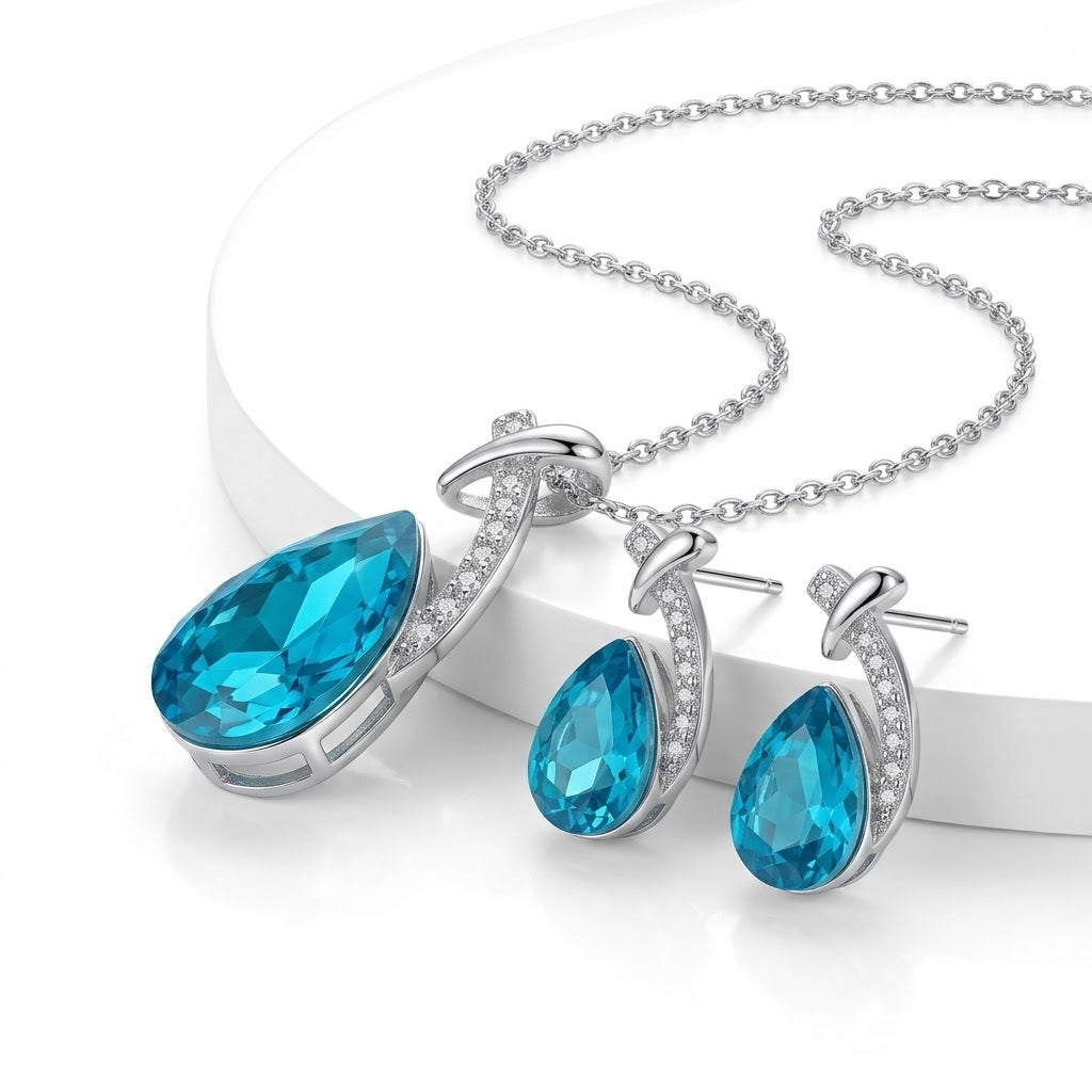 Blue Bloom Bundle – 4 Piece Jewelry Set