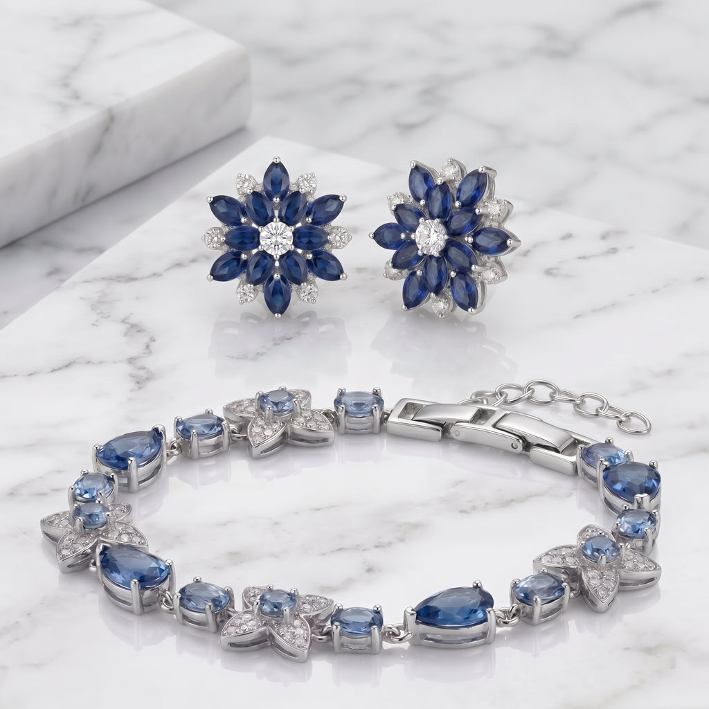 Floral Sapphire Duo